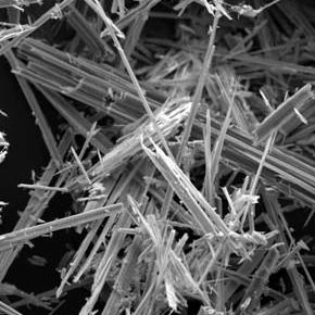 Microscopic view of fiber contaminant